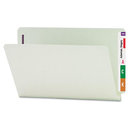 Made-To-Stick One Inch Expansion Folder  Two Fasteners  End Tab  Legal  Gray Green  25/Box, 25PK MA719663